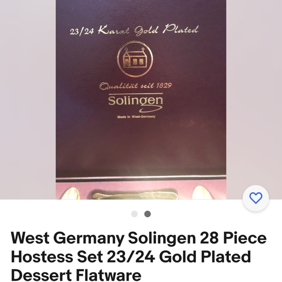 West Germany Solingen 28 Piece Hostess Set 23/24 Gold Plated - Picture 1 of 2